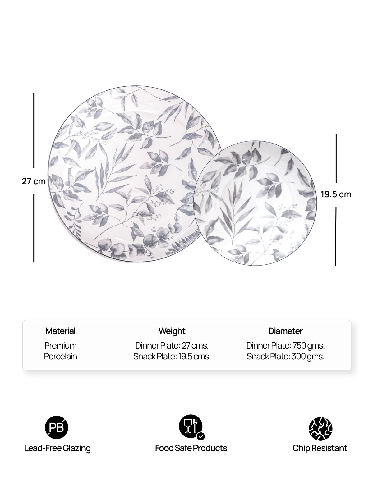 Sophisticated Ivory dinner and side plate set

