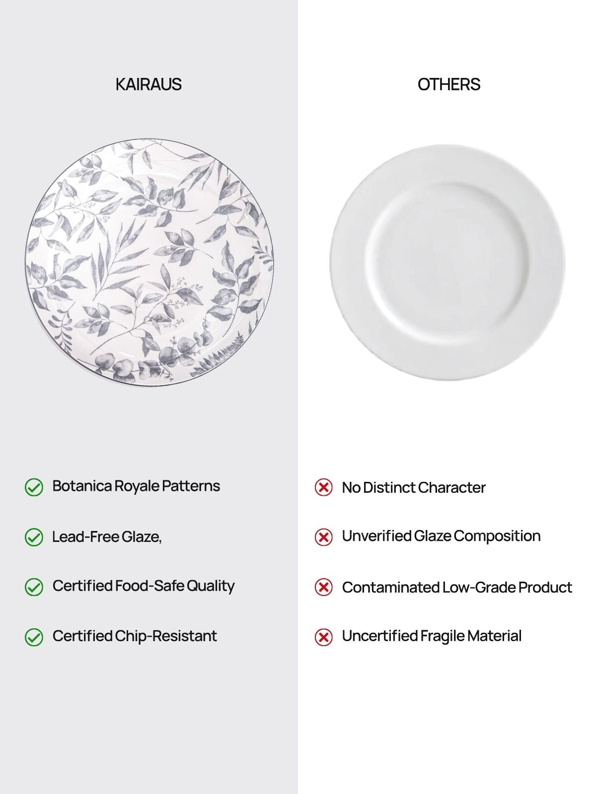 10.8-inch Ivory porcelain dinner plates for serving main courses