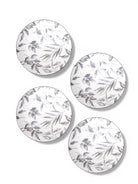 Ivory porcelain quarter plates set of 4 in 7.8-inch size

