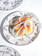 Ivory porcelain quarter plates for serving desserts and sweets

