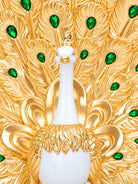 Jadecrest Royal Peacock Showpiece side view

