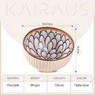 Two-piece jasmine-inspired porcelain bowl set

