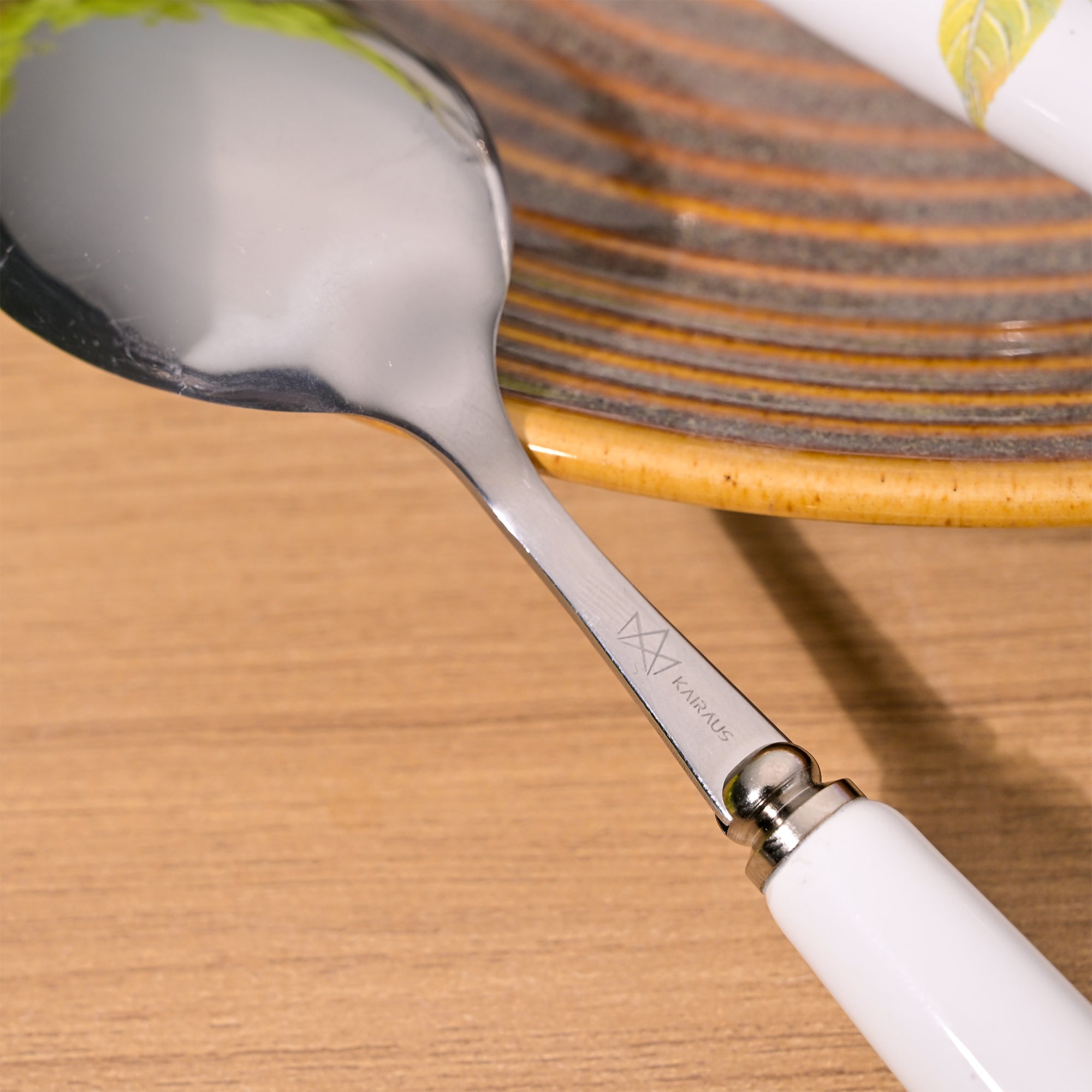 Lavender ceramic spoons for tableware

