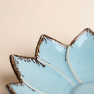 Light blue floral platter for serving food

