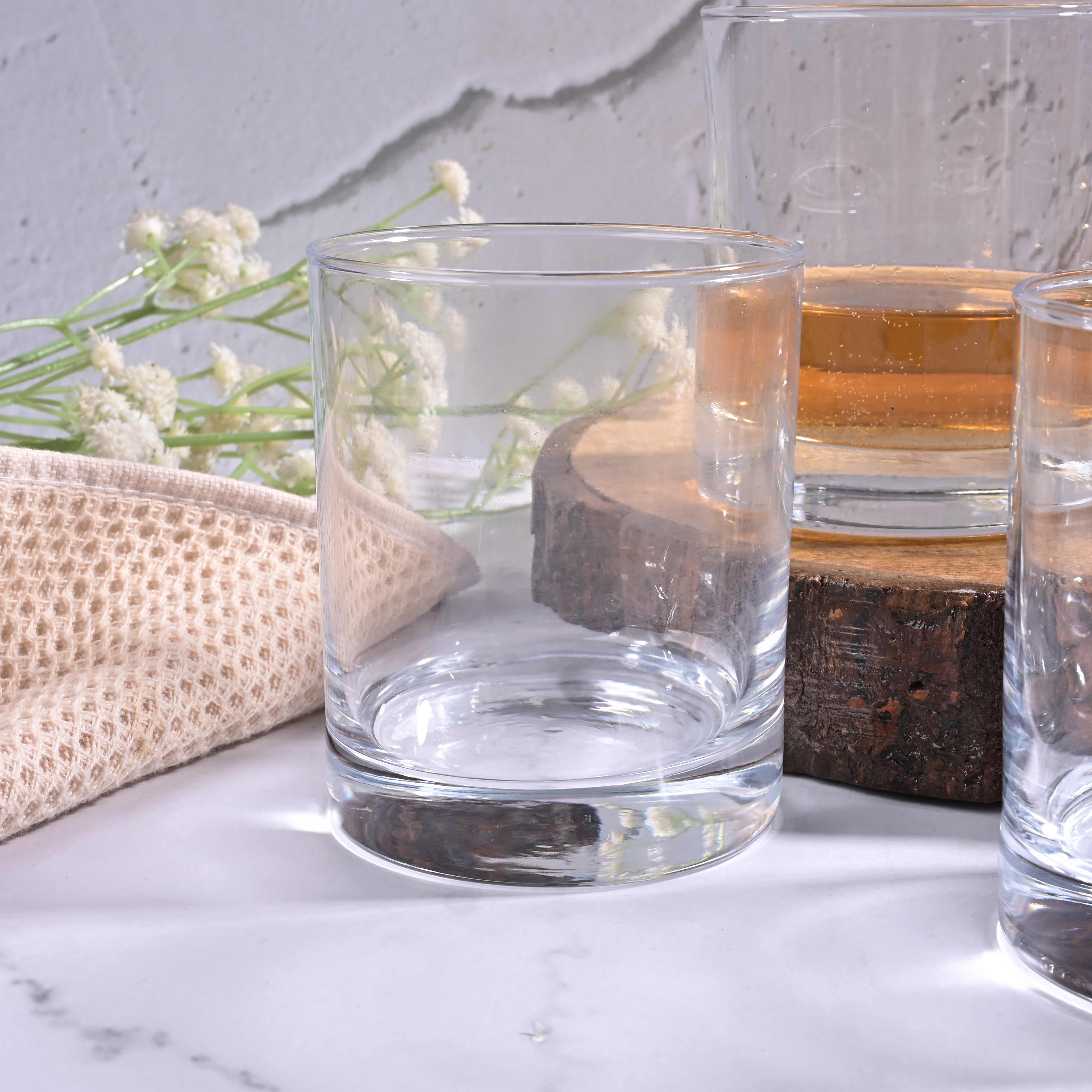 Luminous glassware collection for modern dining

