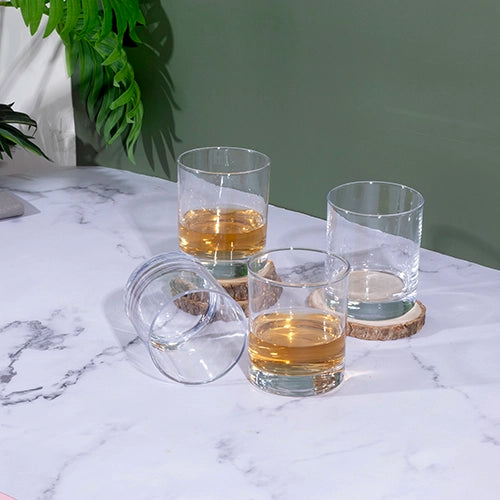 Contemporary set of four drinking glasses

