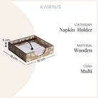 Luxury wooden tissue box cover for dining table
