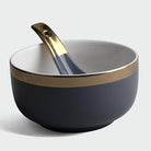 Grey porcelain bowls for snacks and desserts

