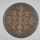 Handcrafted round beaded placemat for dining table
