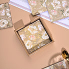 Luxury handcrafted coasters arranged together

