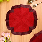 Luxury burgundy table mat for elegant dining
