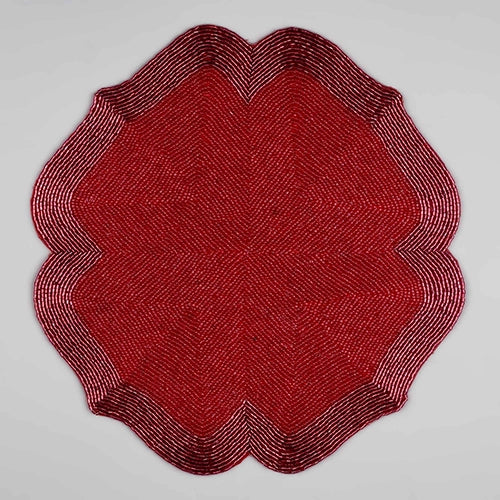 Burgundy decorative placemat for dining table
