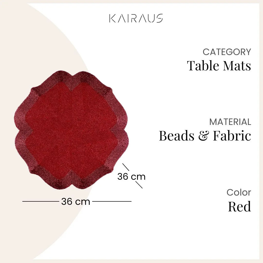 Elegant burgundy table mat for sophisticated table settings
