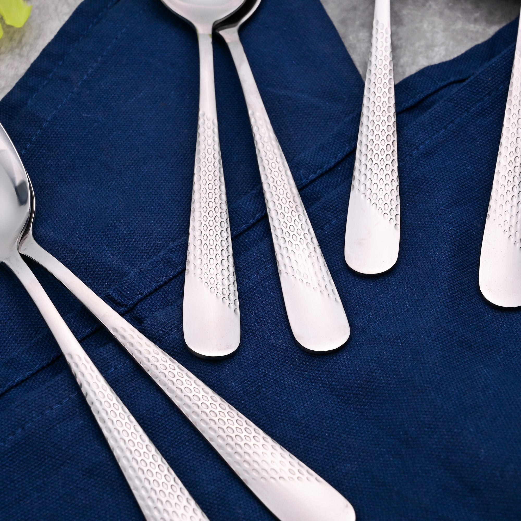 Set of 6 Majestic Silver Spoons for Tea and Coffee

