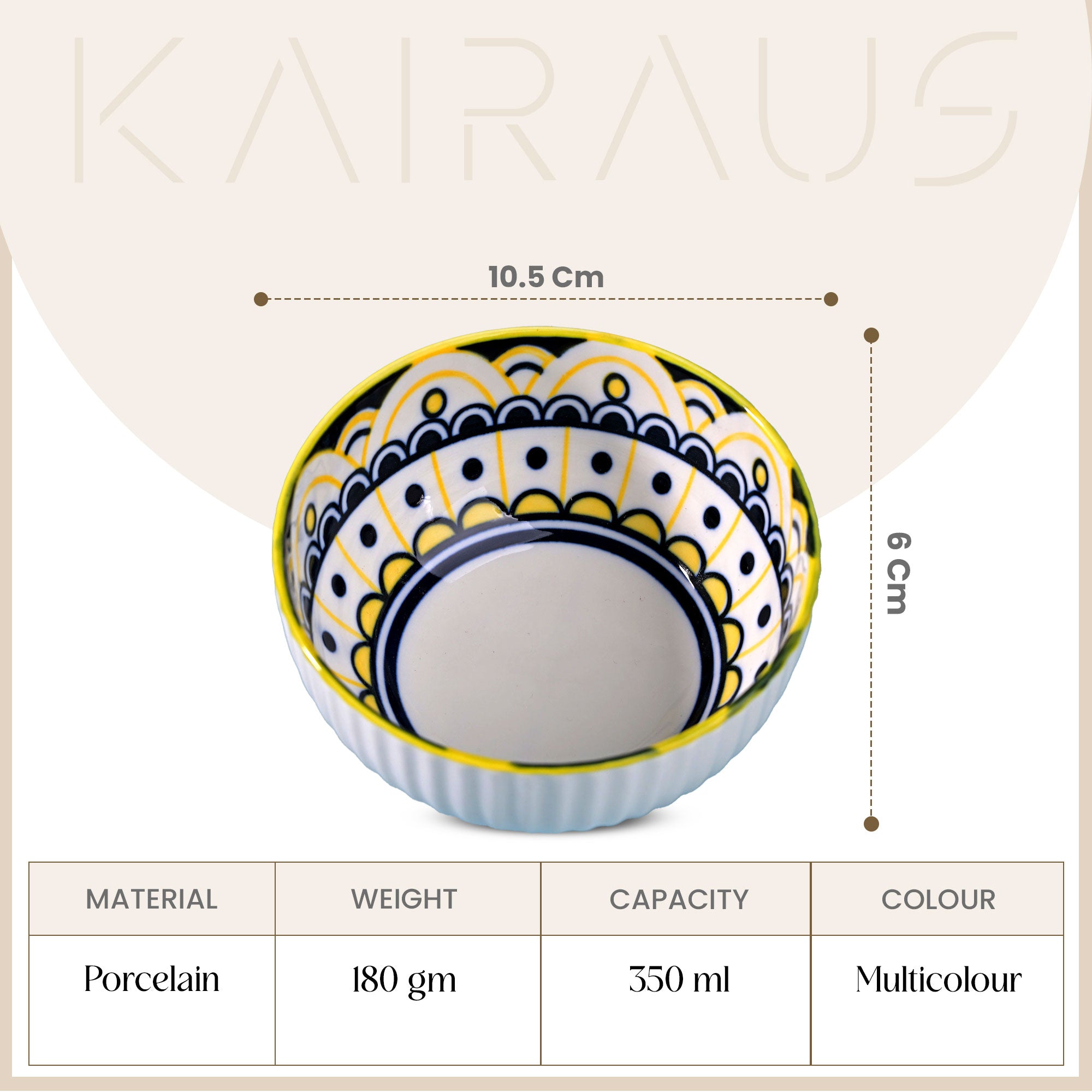 Handcrafted Mandala porcelain bowls for dining

