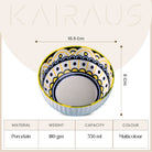 Handcrafted Mandala porcelain bowls for dining

