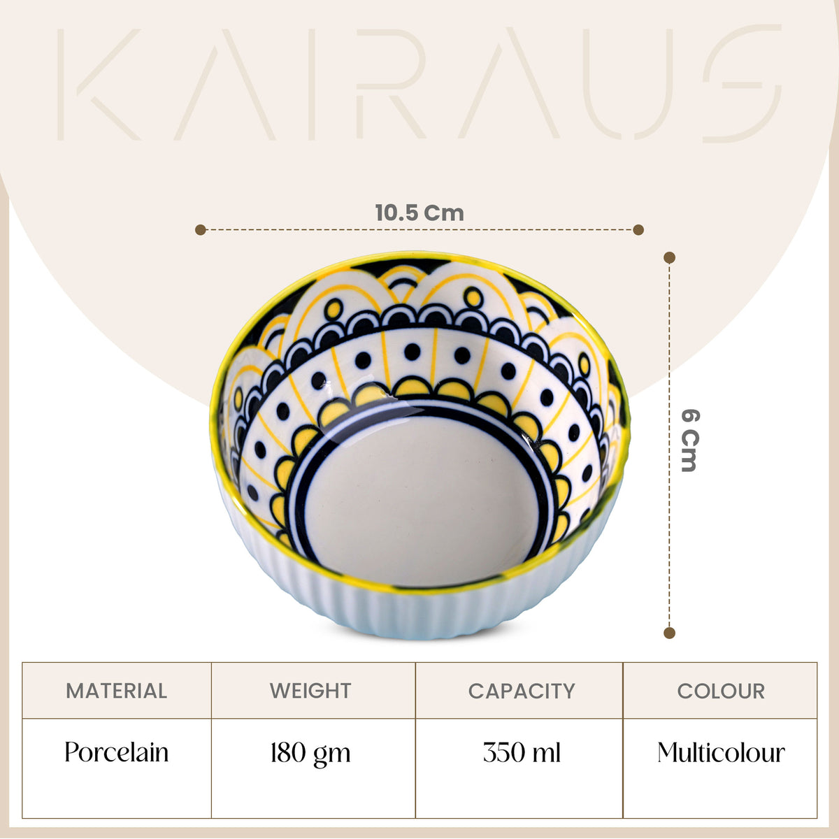 Handcrafted Mandala porcelain bowls for dining

