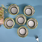 Handcrafted Mandala porcelain bowls with intricate design

