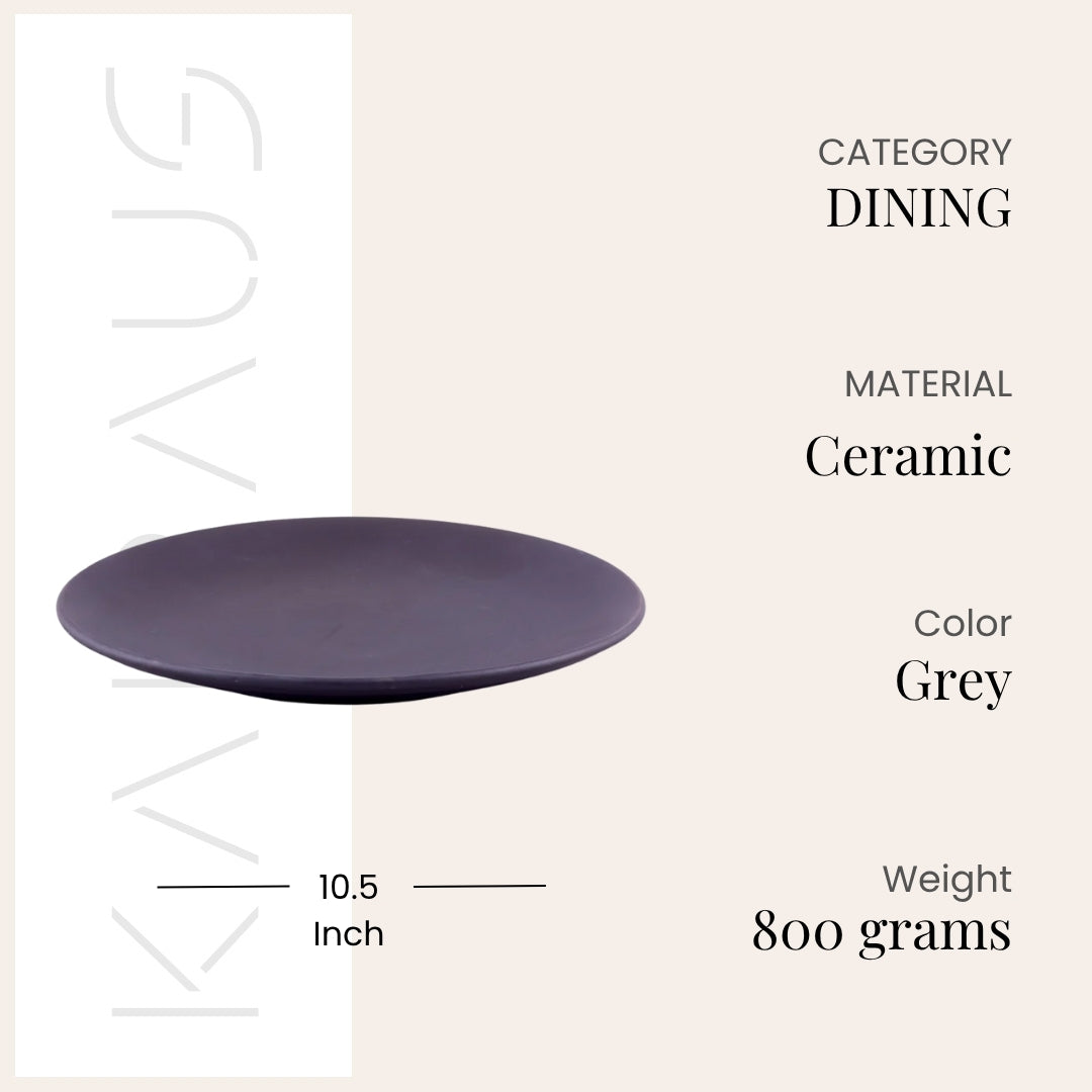 Matte black ceramic plates for everyday dining

