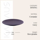 Matte black ceramic plates for everyday dining

