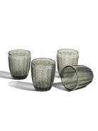 Meraki subtle embossed drinking glasses set of 4

