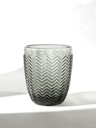 Set of four elegant Meraki embossed drinking glasses

