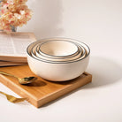 Midnight matte ceramic serving bowls set of 4

