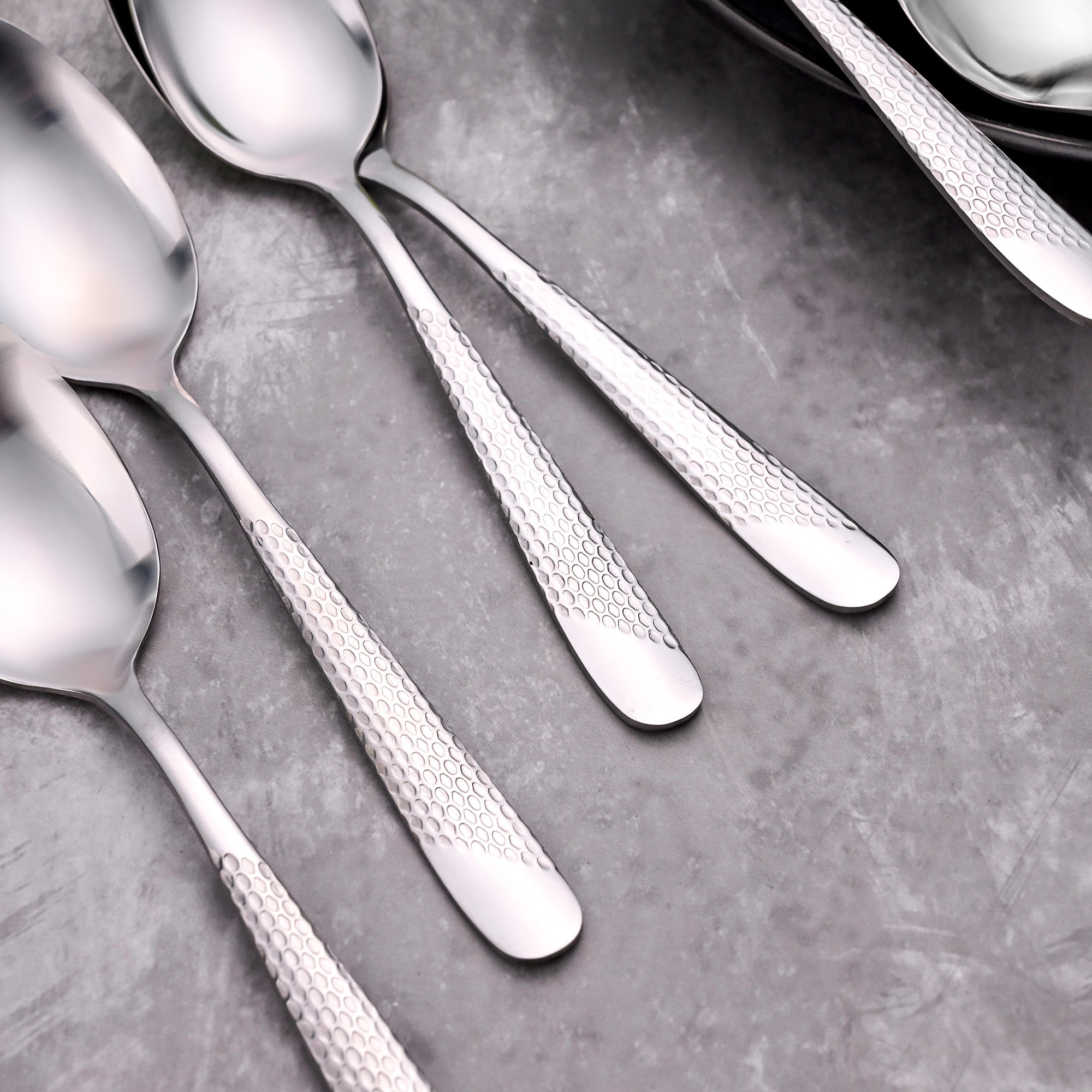 Mini Majestic Stainless Steel Spoons with Shiny Silver Finish – Pack of 6

