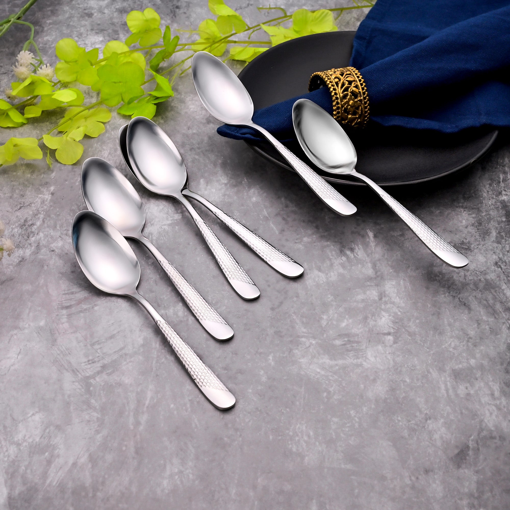 Elegant Mini Majestic Silver Spoon Set of 6 for Everyday Use

