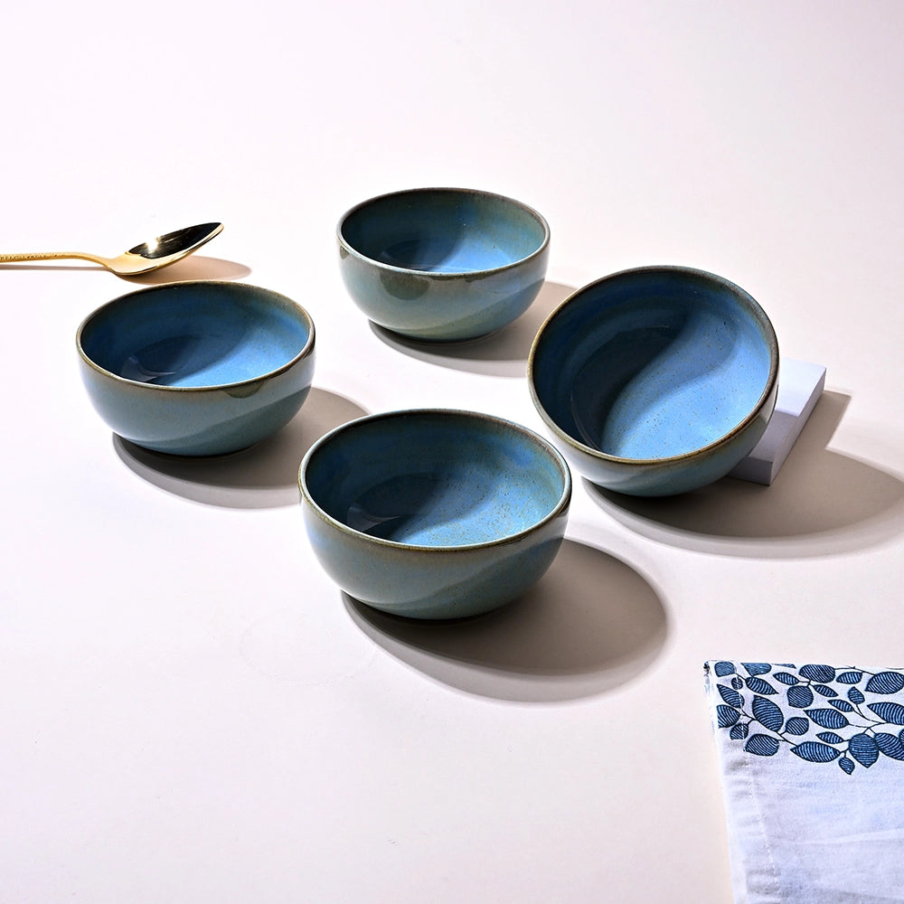 Elegant mint green serving bowl set of 4

