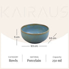 Mint green porcelain bowls for serving

