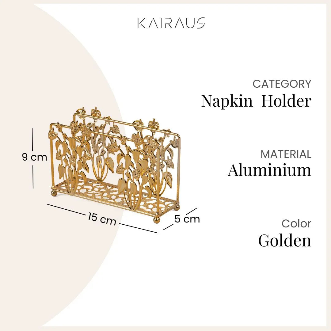 Decorative gold plated tissue box cover
