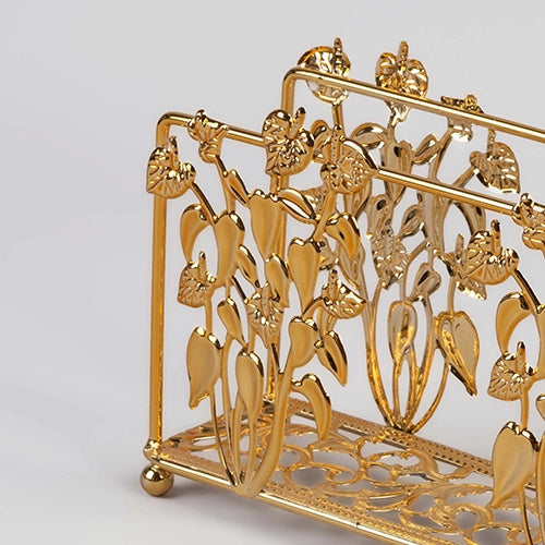 Stylish gold tissue holder for living room and dining
