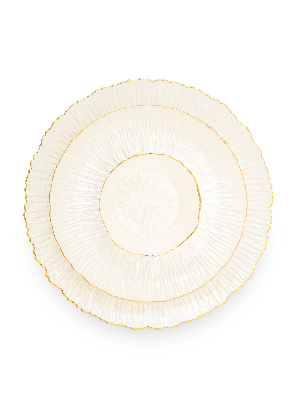 Moonstone Real Gold Dinnerware Set with beautifully designed plates and bowls

