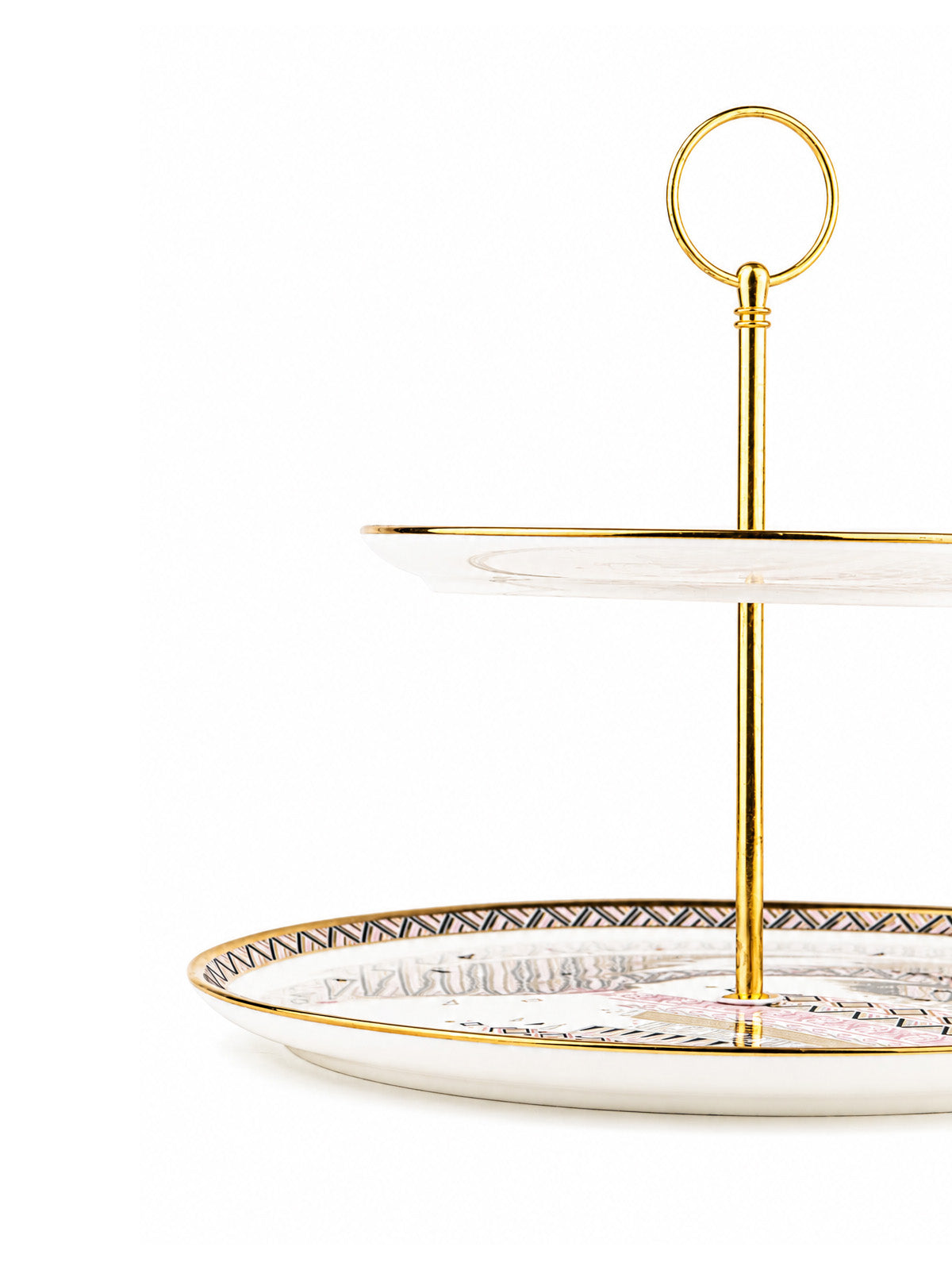 Elegant Mosaic-Royal 2-tier serving stand

