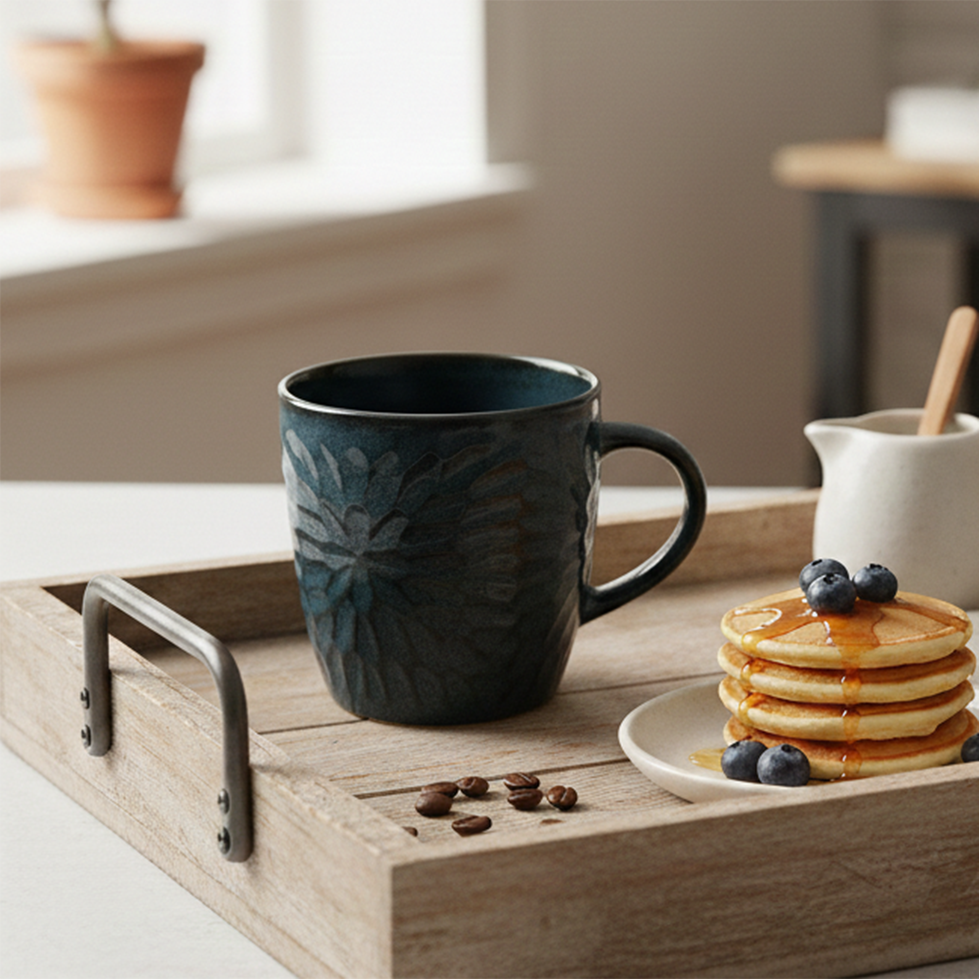 Set of 4 denim hue tea cups


