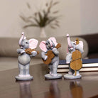 Musical Elephant Trio Statue decorative set for home decor

