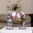 Elegant Musical Elephant Trio Statue for modern home interiors

