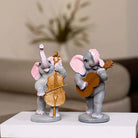 Musical elephant figurines for shelf and office decoration

