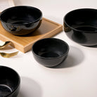 Stylish black serving bowls set of 4

