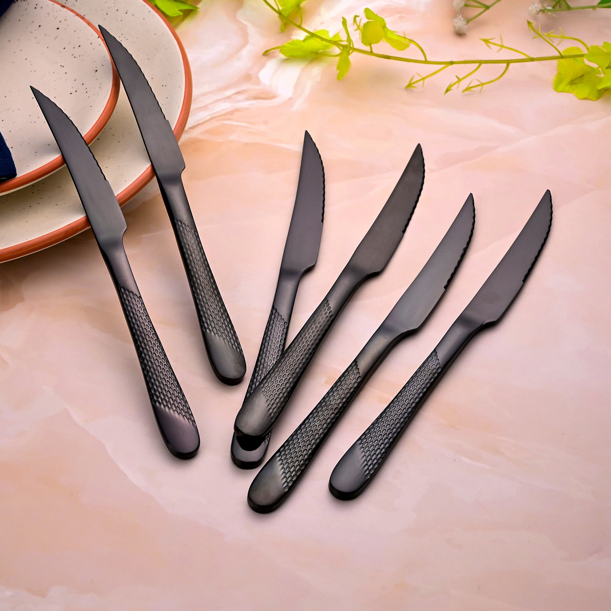 Premium Nightfall Black Knives with a Modern and Elegant Design

