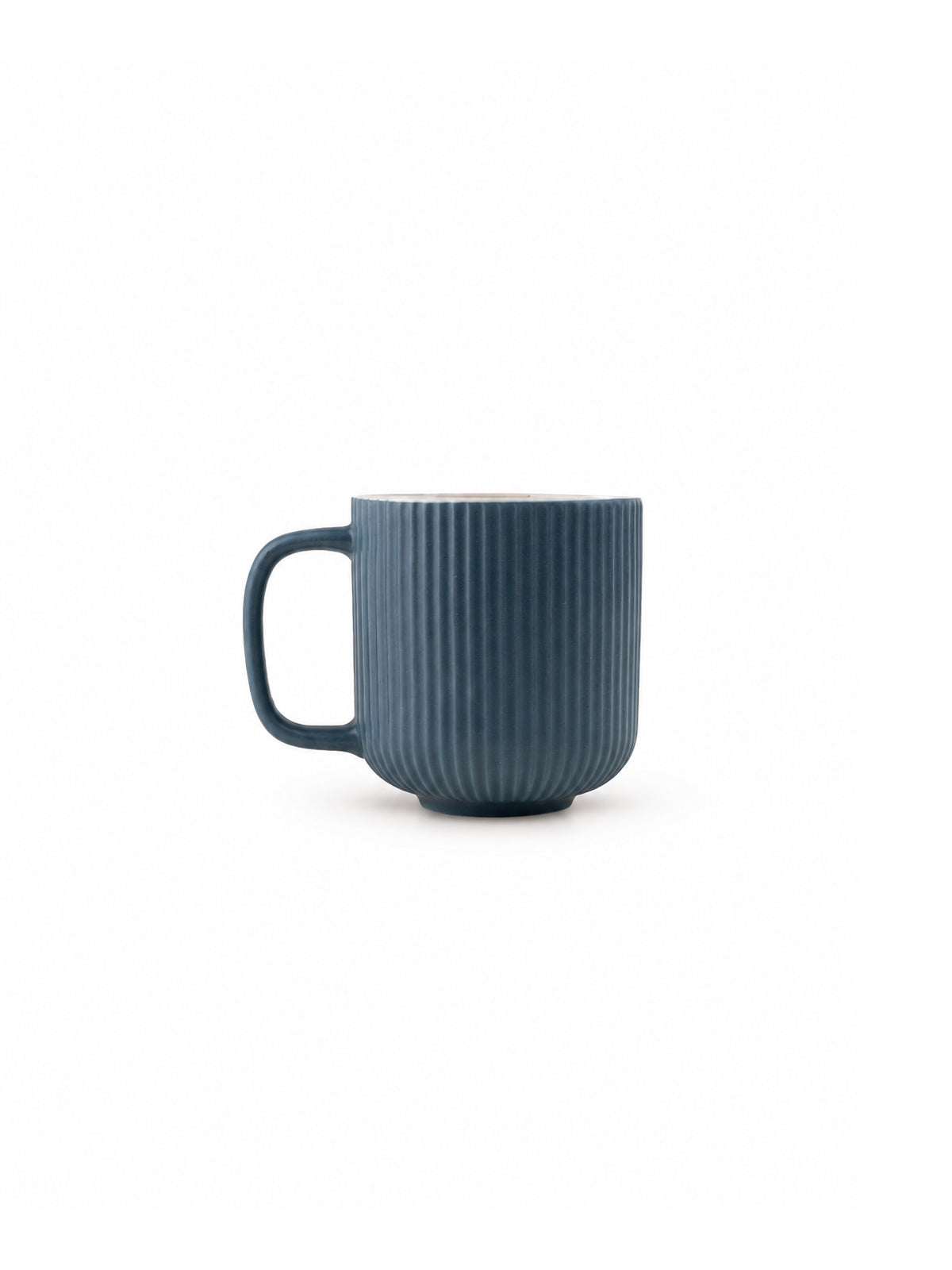 Oceanic Ribbed bone china mugs for coffee and beverages

