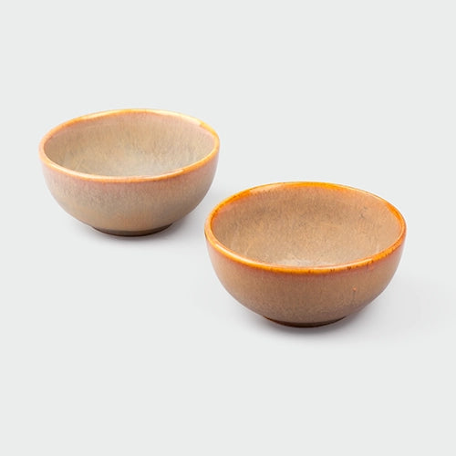Opulent Italian glazed ceramic bowl set of 2


