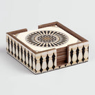 Set of six Opulent Mandala wooden drink coasters

