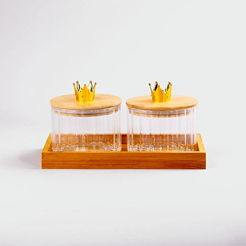 Premium glass dry fruit storage jars set
