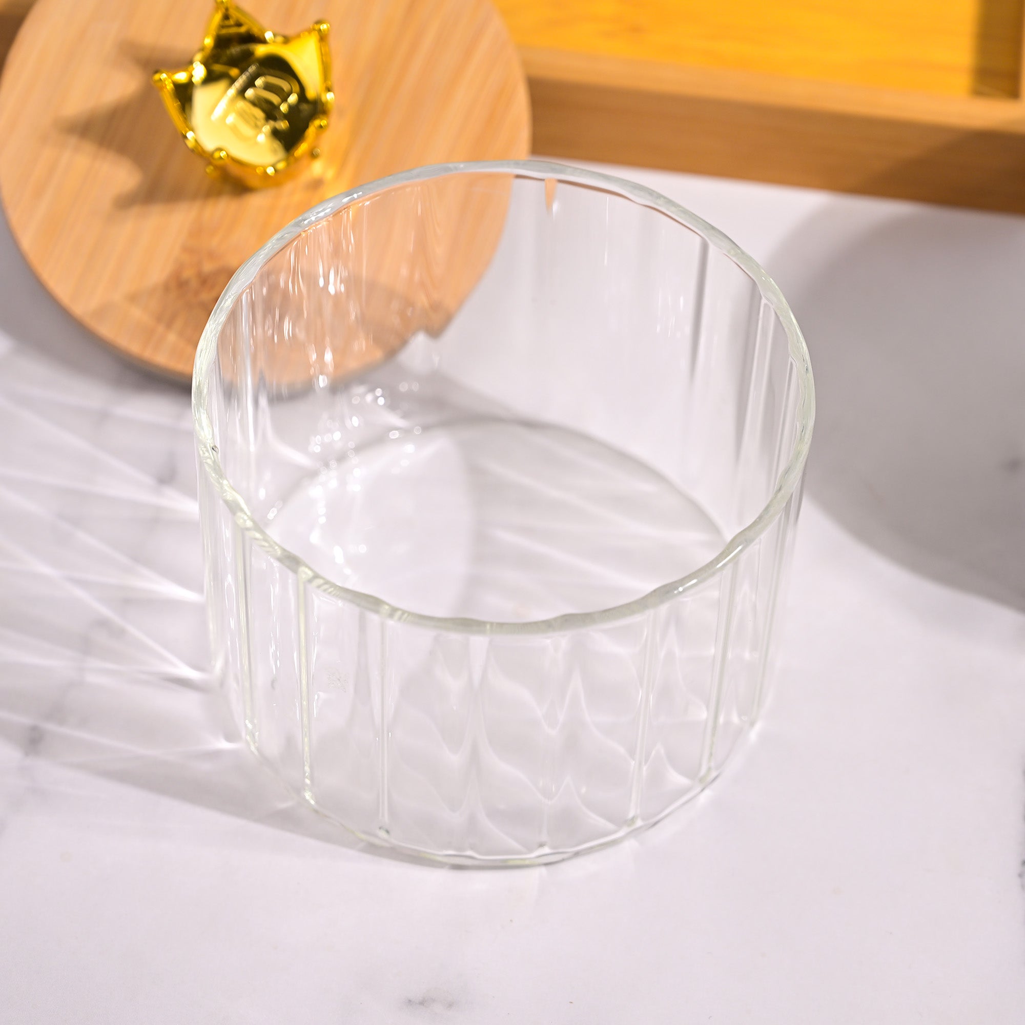 Stylish glass dry fruit containers for kitchen organization

