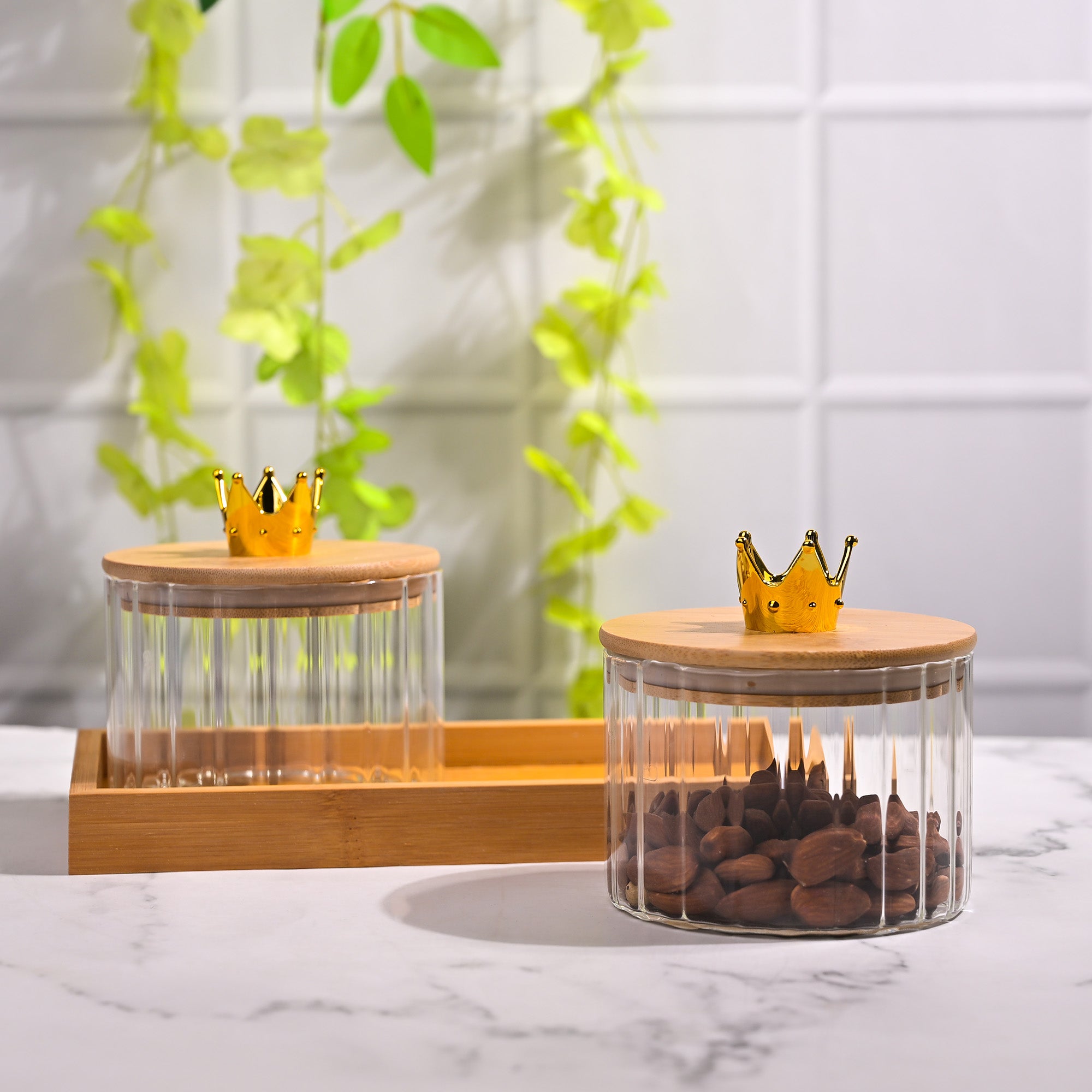Opulent kitchen storage jar set for dry fruits
