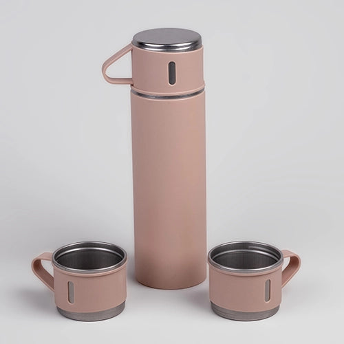 Luxury stainless steel vacuum thermos flask set for home use