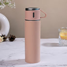Premium insulated stainless steel flask set for hot and cold beverages