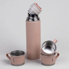 Opulent insulated flask set with elegant exterior finish